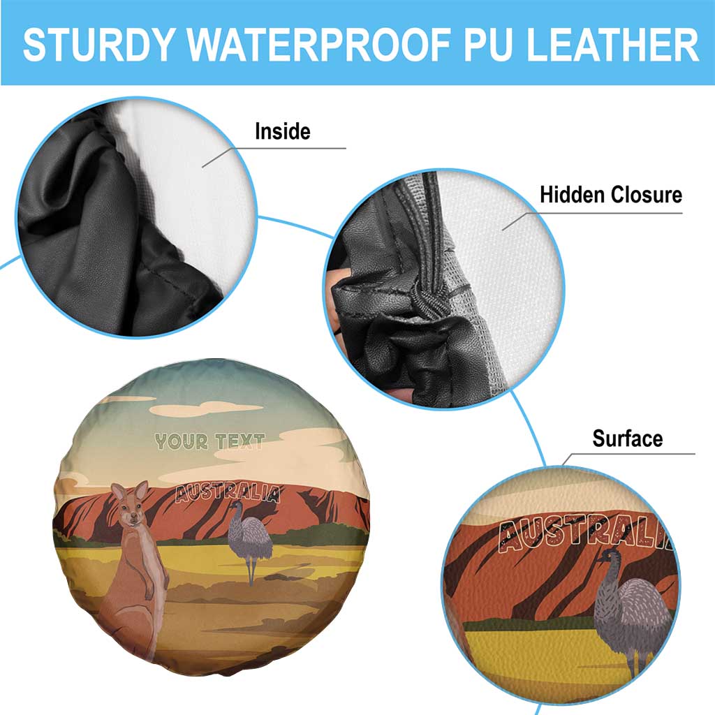 Australia Personalized Spare Tire Cover Uluru Scenery