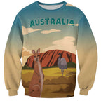 Australia Personalized Sweatshirt Uluru Scenery