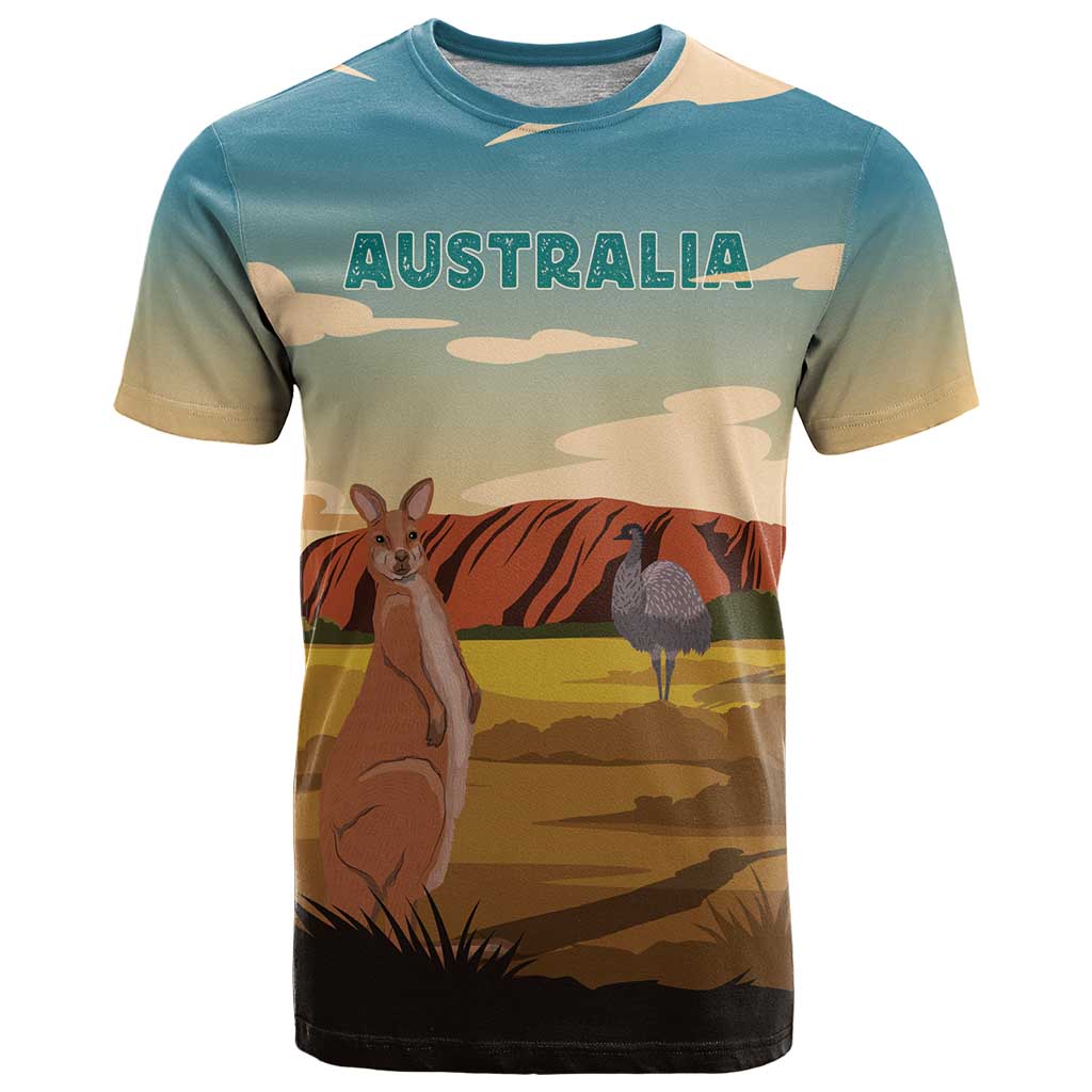 Australia Personalized T Shirt Uluru Scenery