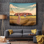 Australia Personalized Tapestry Uluru Scenery