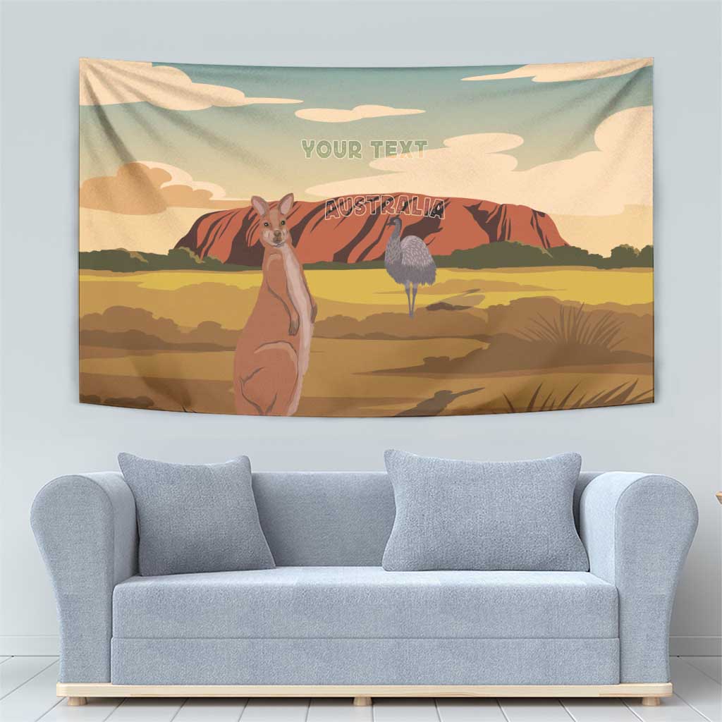 Australia Personalized Tapestry Uluru Scenery