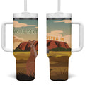 Australia Personalized Tumbler With Handle Uluru Scenery