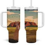Australia Personalized Tumbler With Handle Uluru Scenery