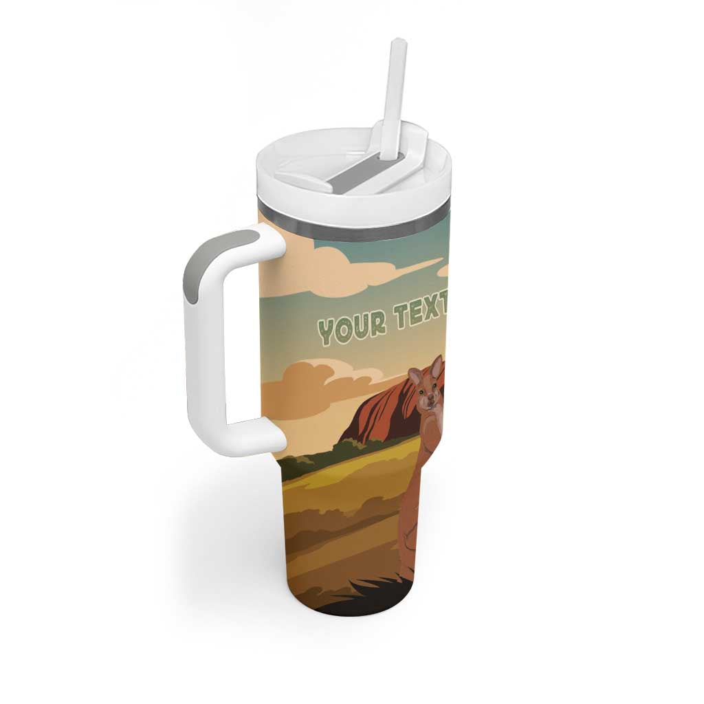 Australia Personalized Tumbler With Handle Uluru Scenery