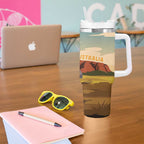 Australia Personalized Tumbler With Handle Uluru Scenery