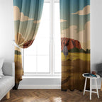Australia Personalized Window Curtain Uluru Scenery