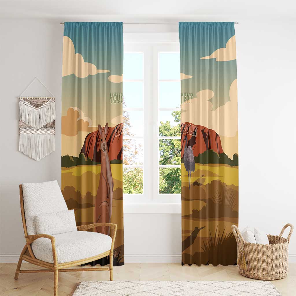 Australia Personalized Window Curtain Uluru Scenery