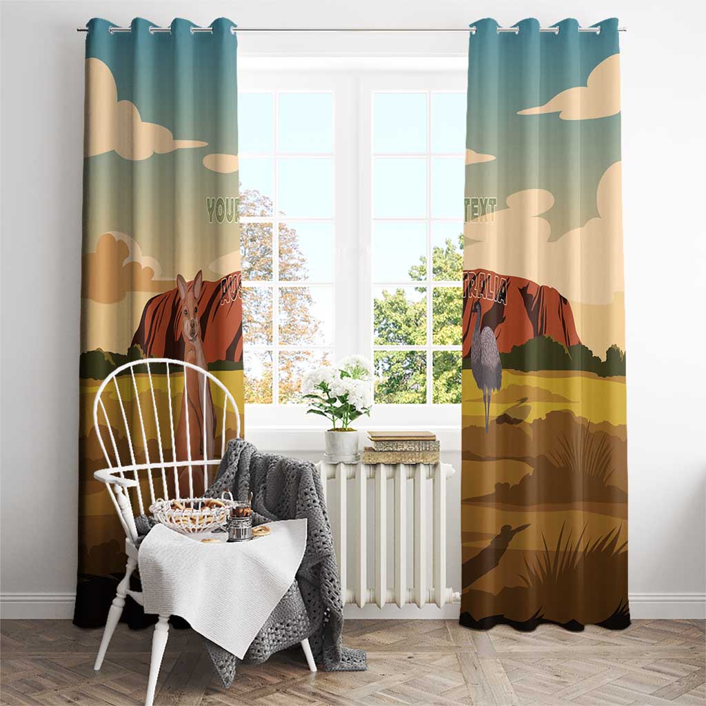 Australia Personalized Window Curtain Uluru Scenery
