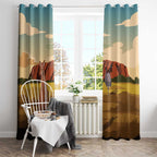 Australia Personalized Window Curtain Uluru Scenery