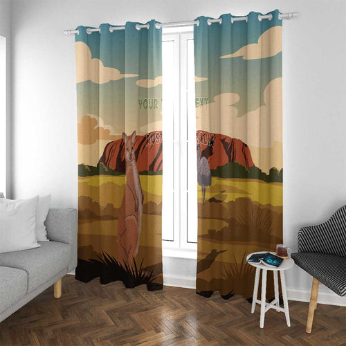 Australia Personalized Window Curtain Uluru Scenery