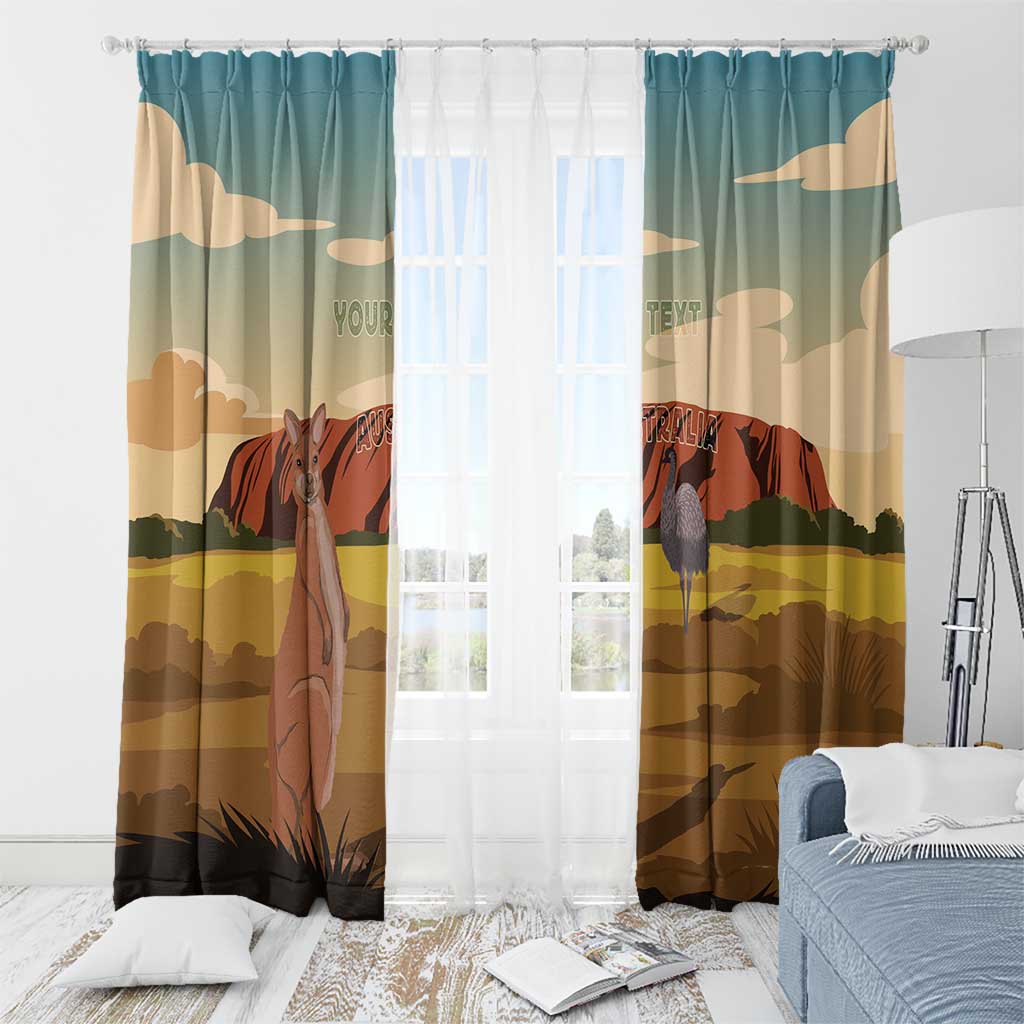 Australia Personalized Window Curtain Uluru Scenery