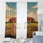 Australia Personalized Window Curtain Uluru Scenery
