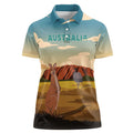 Australia Personalized Women Polo Shirt Uluru Scenery