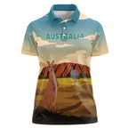 Australia Personalized Women Polo Shirt Uluru Scenery
