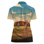 Australia Personalized Women Polo Shirt Uluru Scenery