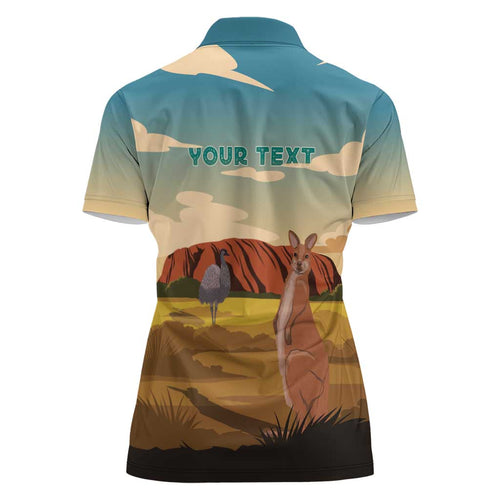Australia Personalized Women Polo Shirt Uluru Scenery