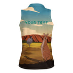 Australia Personalized Women Sleeveless Polo Shirt Uluru Scenery