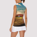 Australia Personalized Women Sleeveless Polo Shirt Uluru Scenery
