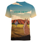 Australia Personalized Women V-Neck T-Shirt Uluru Scenery
