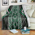 Jade Tukutuku Pattern Aotearoa Blanket Niho Taniwha and Puhoro Motifs