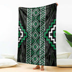 Jade Tukutuku Pattern Aotearoa Blanket Niho Taniwha and Puhoro Motifs