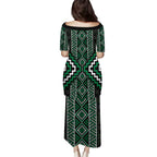 Jade Tukutuku Pattern Aotearoa Puletasi Niho Taniwha and Puhoro Motifs