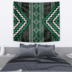 Jade Tukutuku Pattern Aotearoa Tapestry Niho Taniwha and Puhoro Motifs