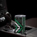 Jade Tukutuku Pattern Aotearoa Tumbler Cup Niho Taniwha and Puhoro Motifs