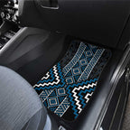 Azure Tukutuku Pattern Aotearoa Car Mats Niho Taniwha and Puhoro Motifs