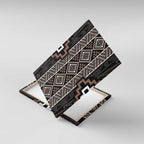 Classic Tukutuku Pattern Aotearoa Canvas Wall Art Niho Taniwha and Puhoro Motifs