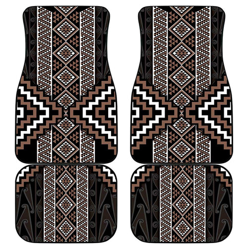 Classic Tukutuku Pattern Aotearoa Car Mats Niho Taniwha and Puhoro Motifs