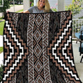 Classic Tukutuku Pattern Aotearoa Quilt Niho Taniwha and Puhoro Motifs
