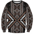 Classic Tukutuku Pattern Aotearoa Sweatshirt Niho Taniwha and Puhoro Motifs