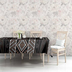 Classic Tukutuku Pattern Aotearoa Tablecloth Niho Taniwha and Puhoro Motifs