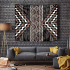 Classic Tukutuku Pattern Aotearoa Tapestry Niho Taniwha and Puhoro Motifs