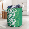 Pounamu Green Maori Laundry Basket Koru Kowhaiwhai - Aussie Hoodie