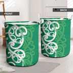 Pounamu Green Maori Laundry Basket Koru Kowhaiwhai - Aussie Hoodie