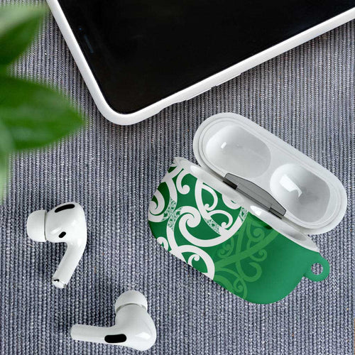 Pounamu Green Maori AirPods Case Koru Kowhaiwhai - Aussie Hoodie