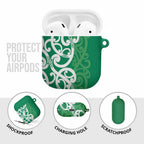 Pounamu Green Maori AirPods Case Koru Kowhaiwhai - Aussie Hoodie
