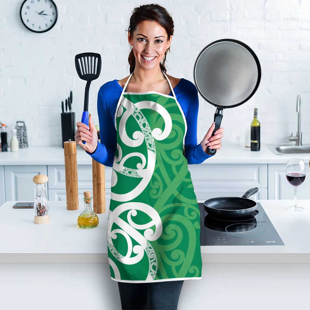 Pounamu Green Maori Apron Koru Kowhaiwhai - Aussie Hoodie