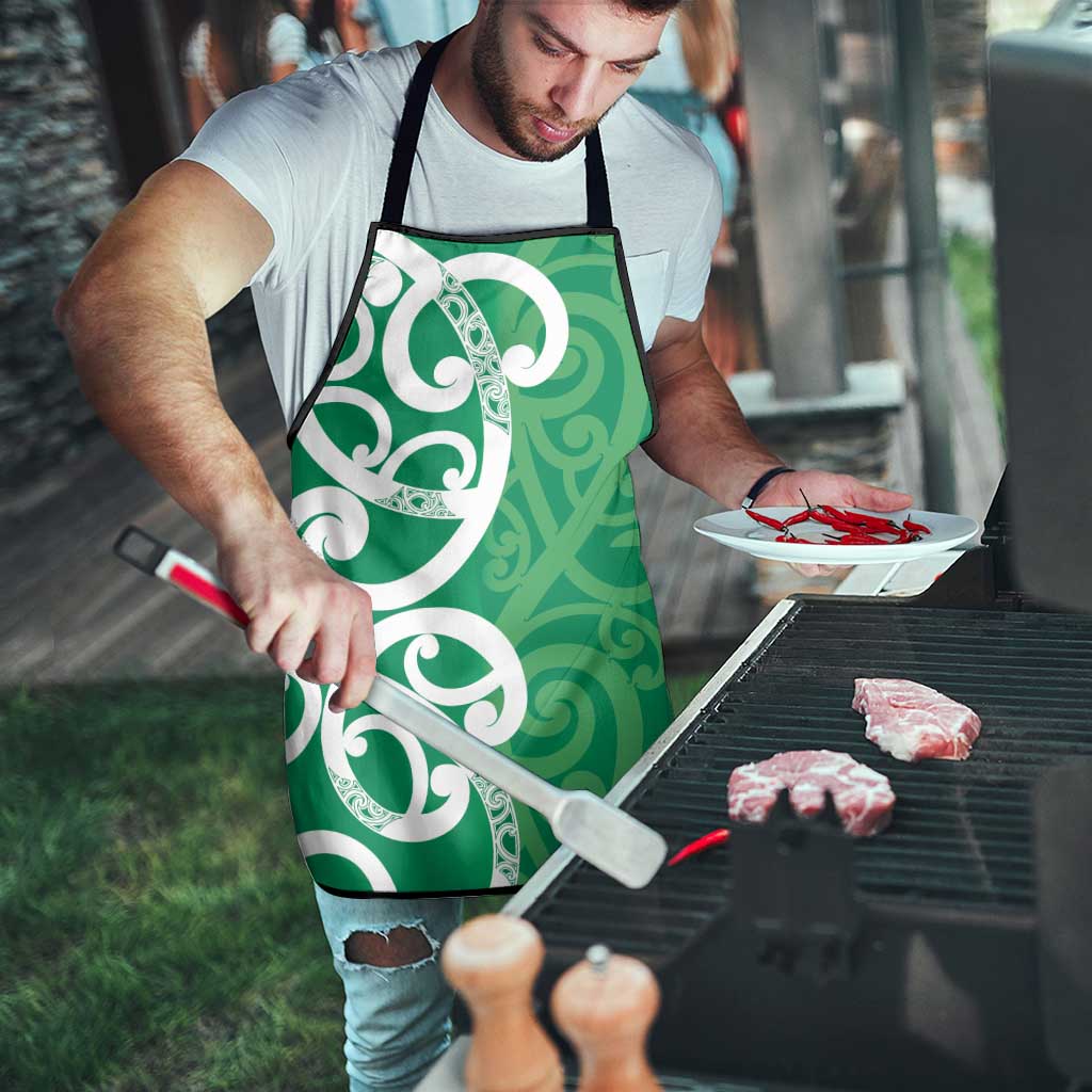 Pounamu Green Maori Apron Koru Kowhaiwhai - Aussie Hoodie
