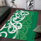 Pounamu Green Maori Area Rug Koru Kowhaiwhai - Aussie Hoodie