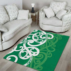 Pounamu Green Maori Area Rug Koru Kowhaiwhai - Aussie Hoodie