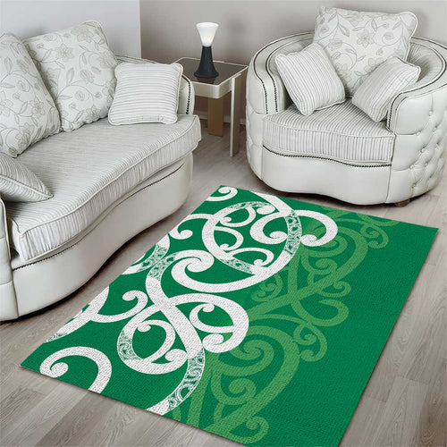 Pounamu Green Maori Area Rug Koru Kowhaiwhai - Aussie Hoodie