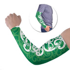 Pounamu Green Maori Arm Sleeves Koru Kowhaiwhai - Aussie Hoodie