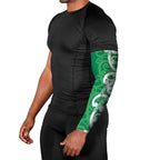 Pounamu Green Maori Arm Sleeves Koru Kowhaiwhai - Aussie Hoodie