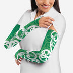Pounamu Green Maori Arm Sleeves Koru Kowhaiwhai - Aussie Hoodie