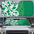 Pounamu Green Maori Auto Sun Shade Koru Kowhaiwhai - Aussie Hoodie