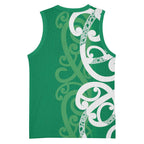 Pounamu Green Maori Basketball Jersey Koru Kowhaiwhai - Aussie Hoodie