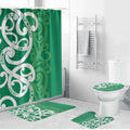 Pounamu Green Maori Bathroom Set Koru Kowhaiwhai - Aussie Hoodie